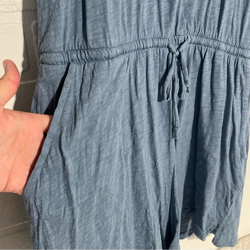 Z Supply Womens Romper Sleeveless Romper with Pockets Casual Blue Medium - Picture 4 of 9